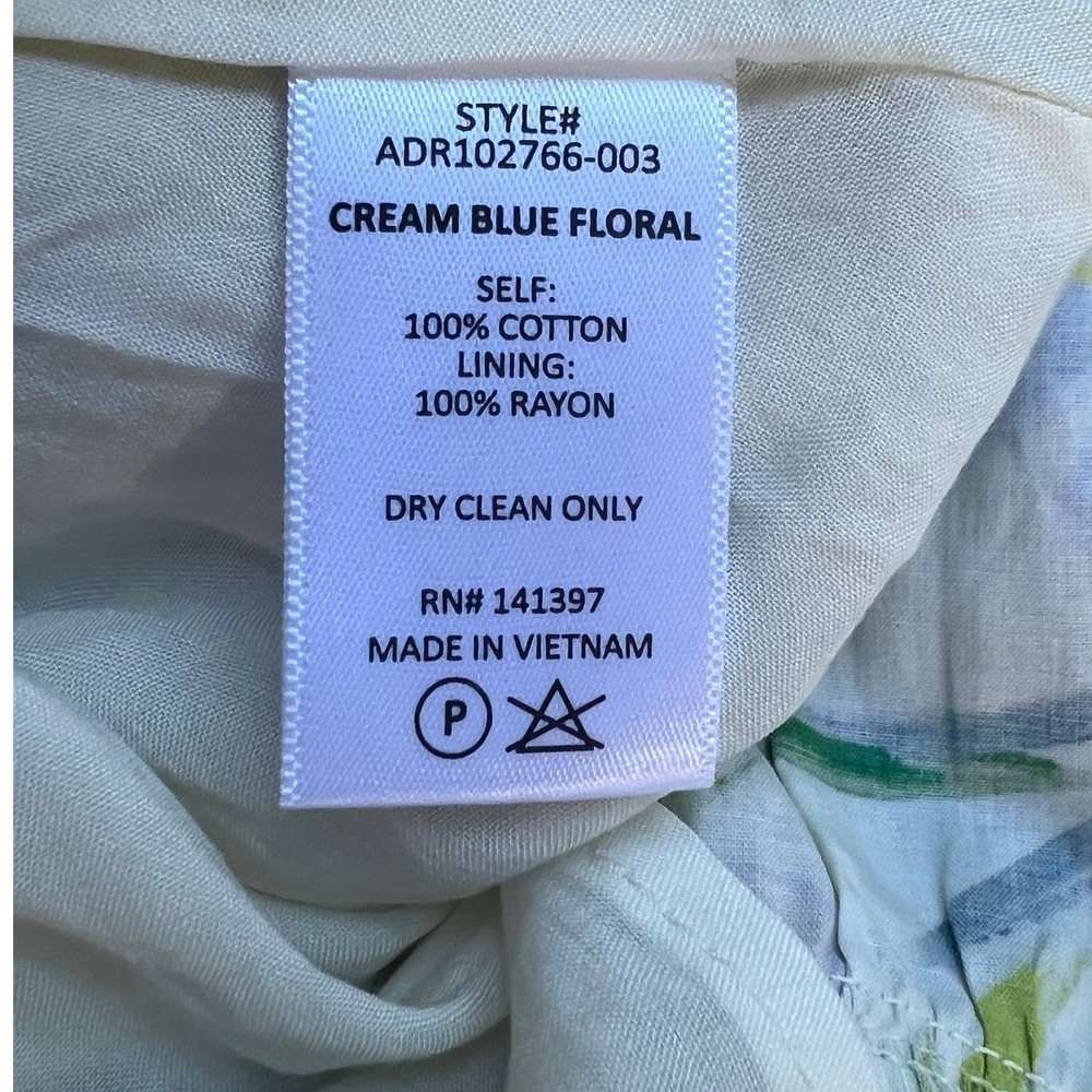 ASTR the Label Cream Blue Floral Tie Strap Tiered Maxi Dress Small NWT - Picture 11 of 12